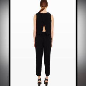 Club Monaco Open Back Black Jumpsuit Pantsuit Womens 4